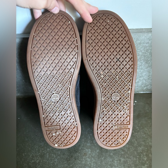 Black Timerlands Soft Suede And Fabric Men's Shoe Size 6 Business / Casual - Picture 9 of 11